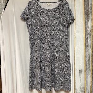 Talbots Monochrome Paisley Top